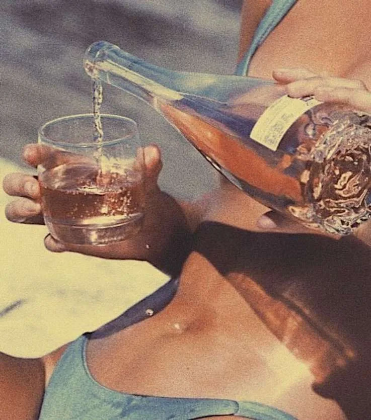 A drink poured at the Beach Club bar