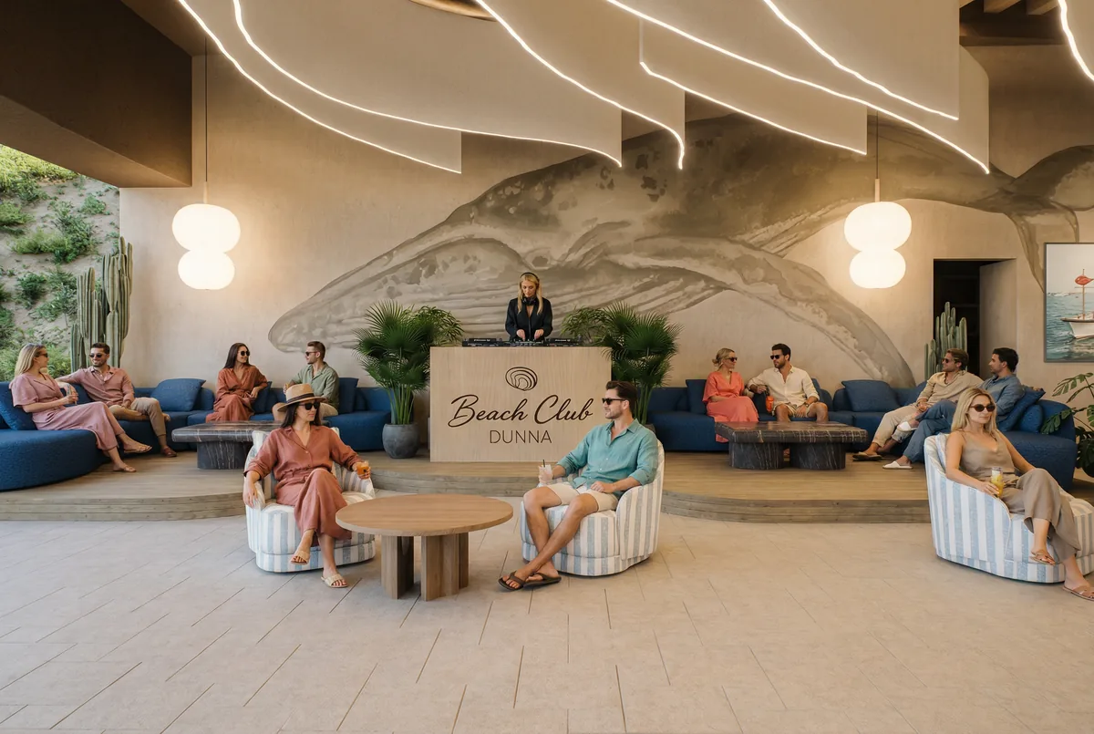 Guests in the Beach Club lounge